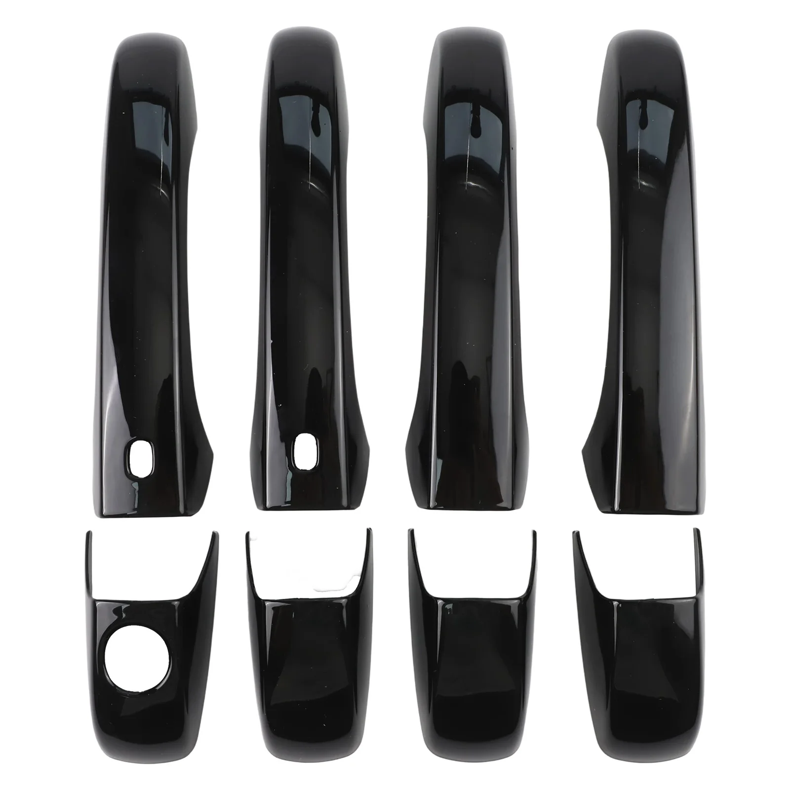 4PCS Bright Black Car Exterior Door Handles Gloves Car Side Door Handle Decoration Outer Outside For Chrysler For 300, For 300C,