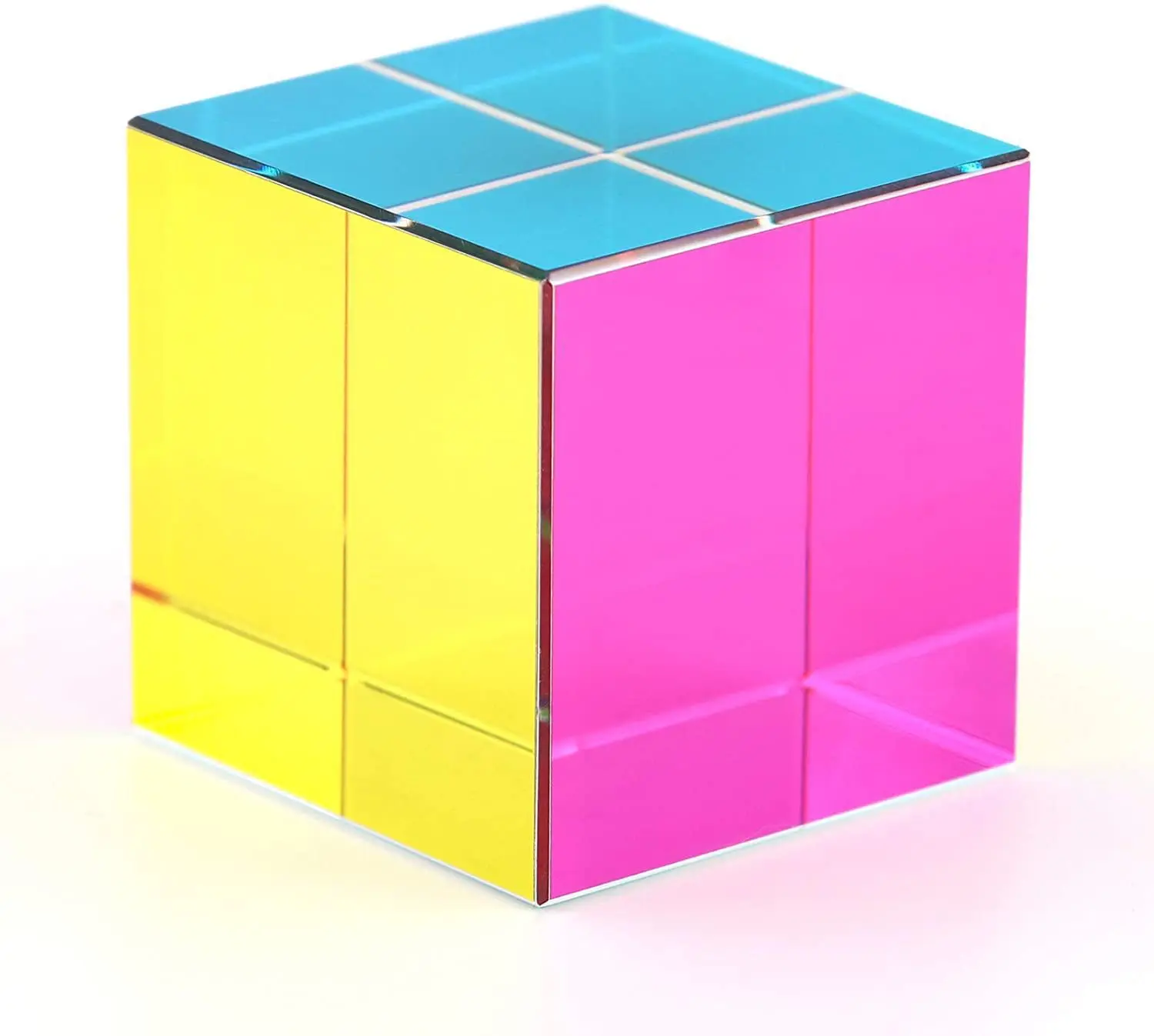 Color Cube Crystal Prism Desktop Toy Decoration Home Ornament Kbxlife Mixed  Cube for Learning