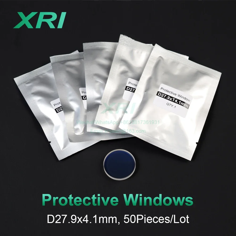 Lente protetora do Windows do laser da fibra, peças principais do corte, Raytools BT210S BT240S BM109 BM111, 27.9x4.1mm