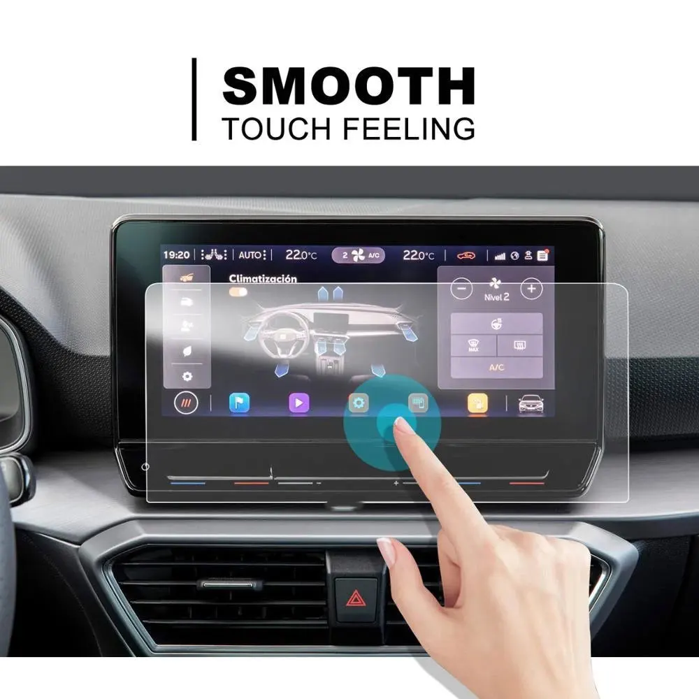 2PCS PET Screen Protector For Leon MK4 Navi System 10 Inch 2020 Car Multimedia Radio Display Auto Interior Accessories