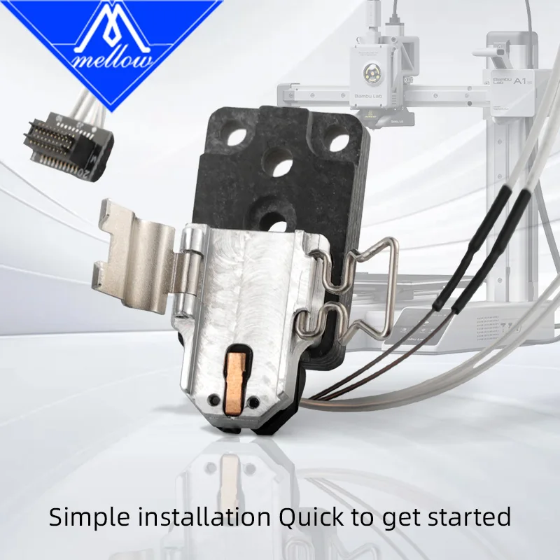 

Mellow 24V 96W A1/A1 Mini Hotend Монтаж и нагревательный блок в сборе — аксессуары для 3D-принтеров для Bambu Lab A1/A1 Mini