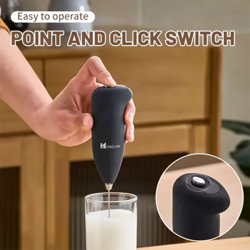 Mini Portable Electric Milk Frother & Handheld Mixer - Coffee Foamer Egg Beater Cappuccino Stirrer Kitchen Blender & Whisk tool