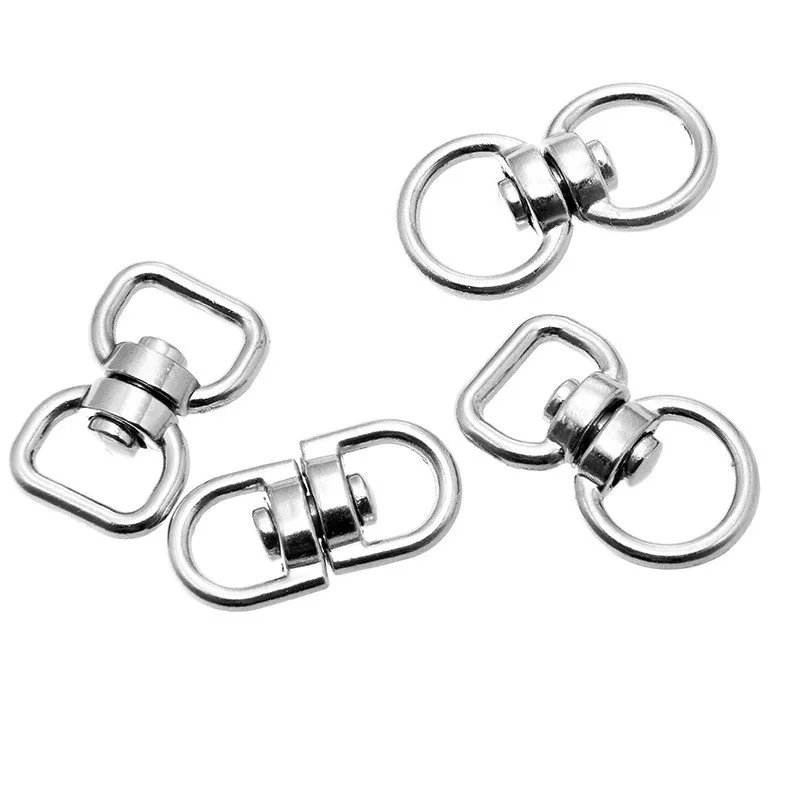 10/20pcs/pack Silver Metal Swivel Hook Clasp Key Chains Keyrings Connectors For Lanyards Paracord Handbag Bag Parts