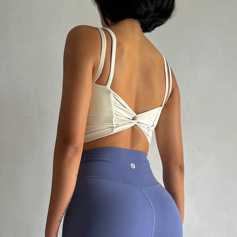 Sport-BHs für Damen, Fitness-Oberteile, verführerische Unterwäsche, Push-up-BH mit festen Polstern, Yoga-BH, Unterwäsche mit Rückenbindung, Laufweste, Sportoberteile für das Fitnessstudio. – Detail 6