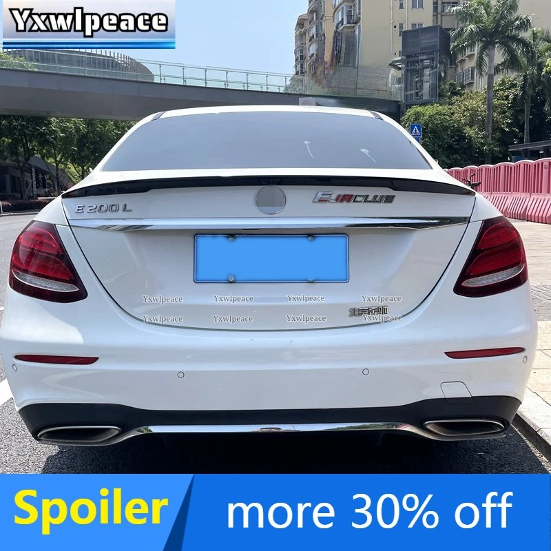 For Mercedes Benz W213 Spoiler 2016 2017 2018 2019 2020 2021 E-class E200 E300 E320 E63 ABS Plastic Rear Trunk Lip Spoiler