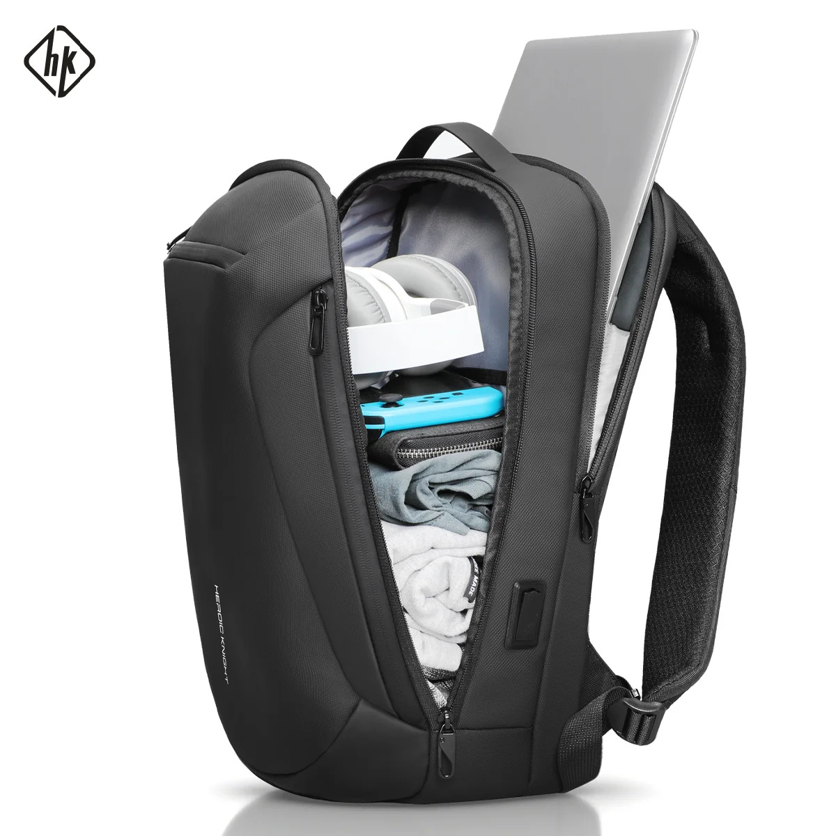 HcanKcan Business Men's Backpack Multi-Pocket 15.6 inch Laptop Bags Large Capacity Travel Backpack Waterproof Commuting Backpack