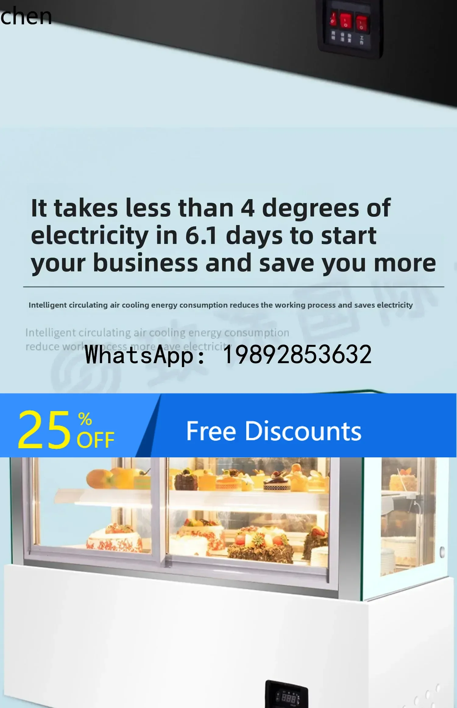 

AB front door cake refrigerated display cabinet desktop air-cooled refrigerator fruit cooked food fresh-keeping freezer