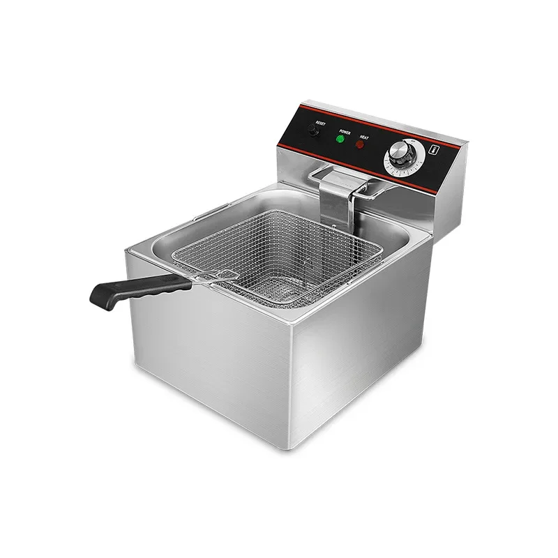 

Thickened electric fryer Commercial fryer Large capacity stall Electric Chicken chops Skewer Fried fries Single and double