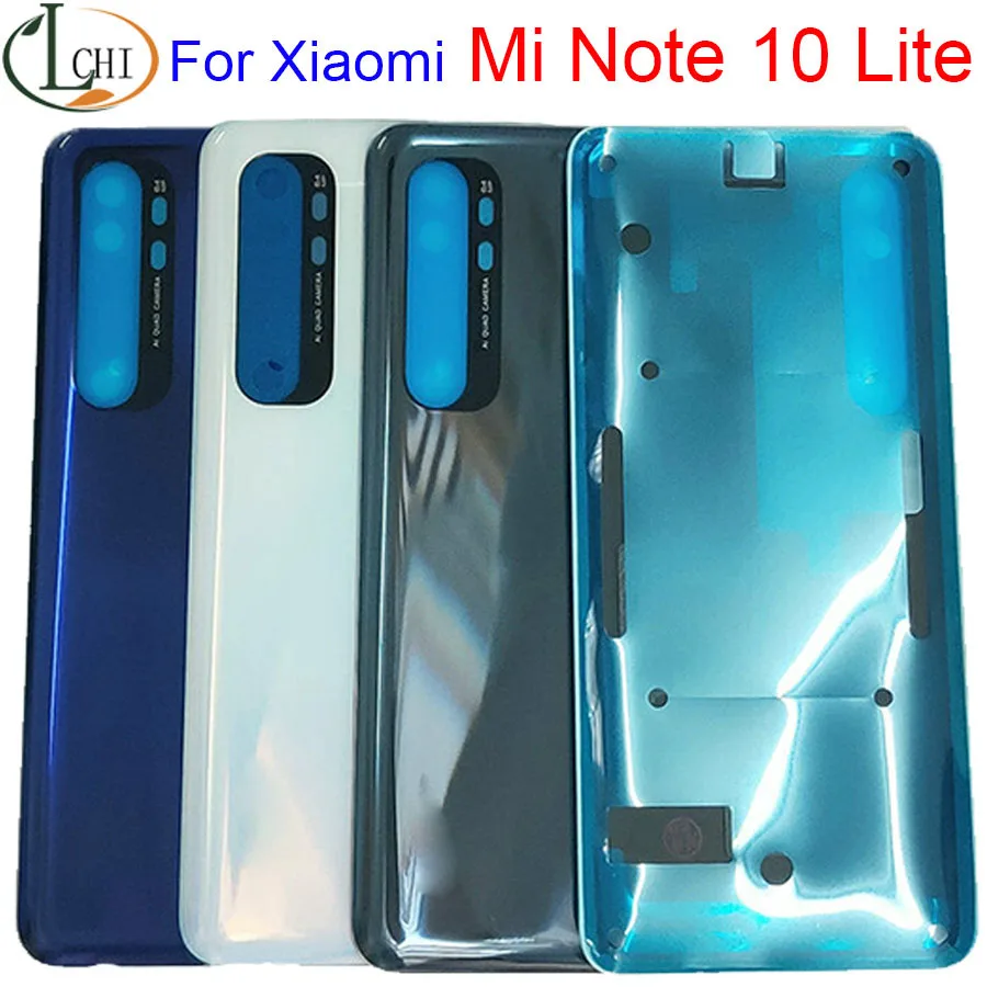 

New Cover 6.47" For Mi Note 10 Lite Battery Cover Rear Glass Door Housing M2002F4LG for Mi Note10 Lite Back Battery Cover