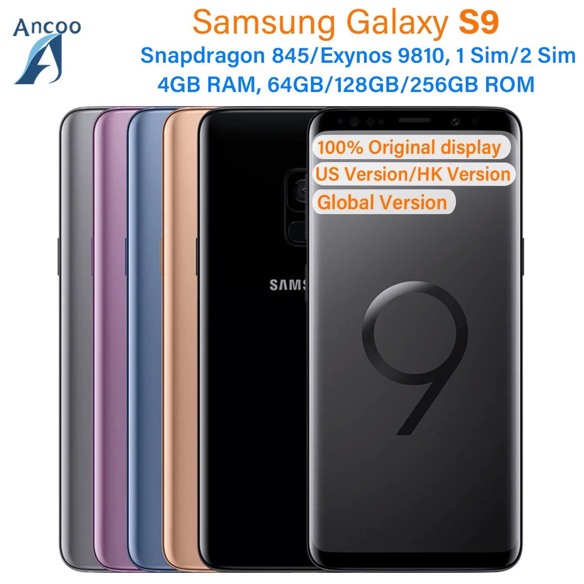 Samsung Galaxy S9 G9600 G960U1 G960FD 64GB/128GB ROM 4GB RAM Octa Core 5.8