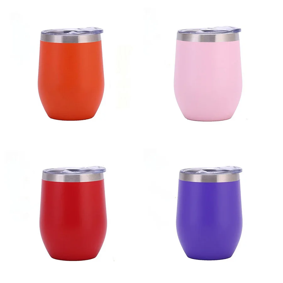 12oz Eggshell Cup Stainless Steel Vacuum Thermos Cup Double-Layer Vacuum Insulation U-Shaped Egg Cup Portable Office Thermal