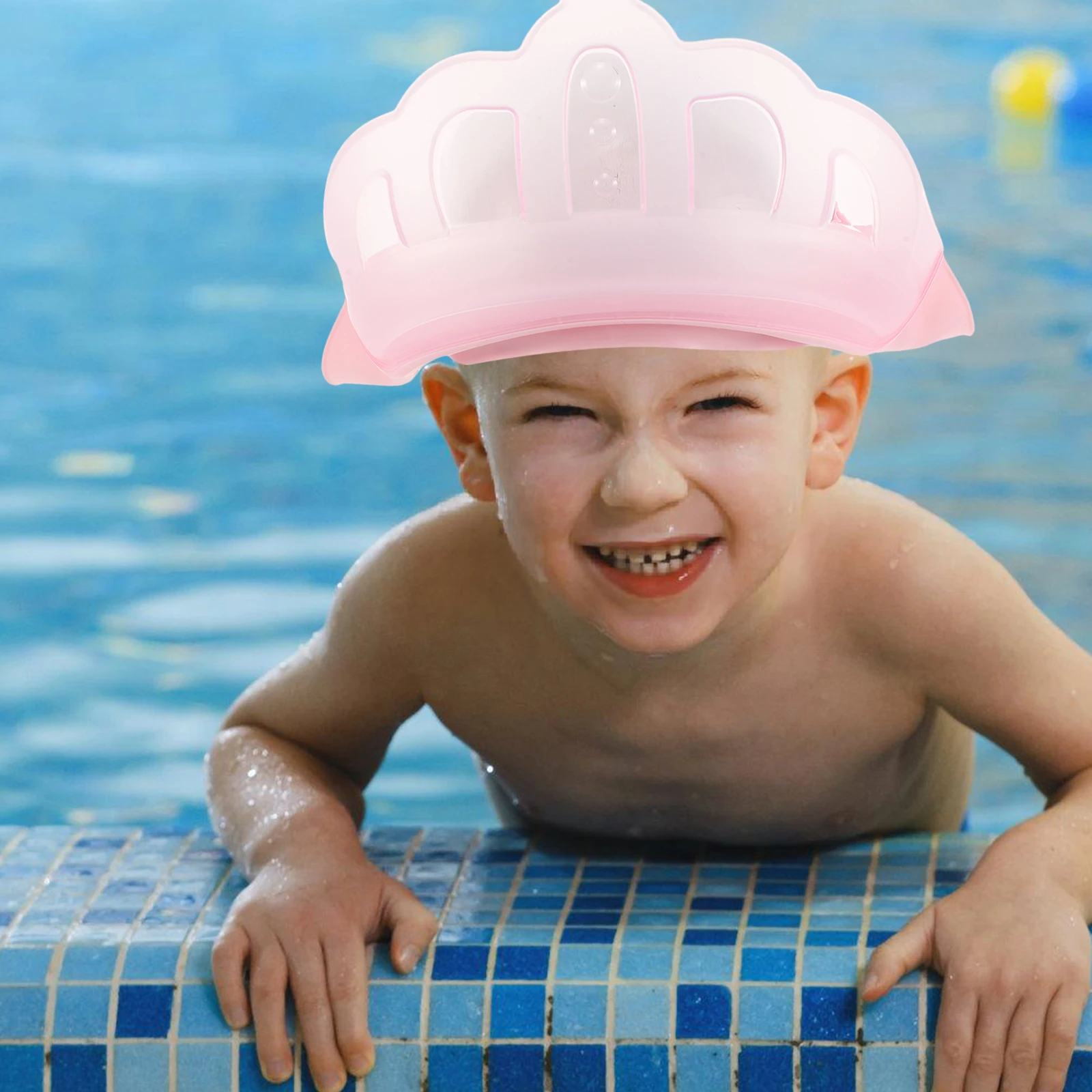 

's Waterproof Hair Wash Cap Shampoo Hat for Bathing Babies Crown Shield Toddler Shower