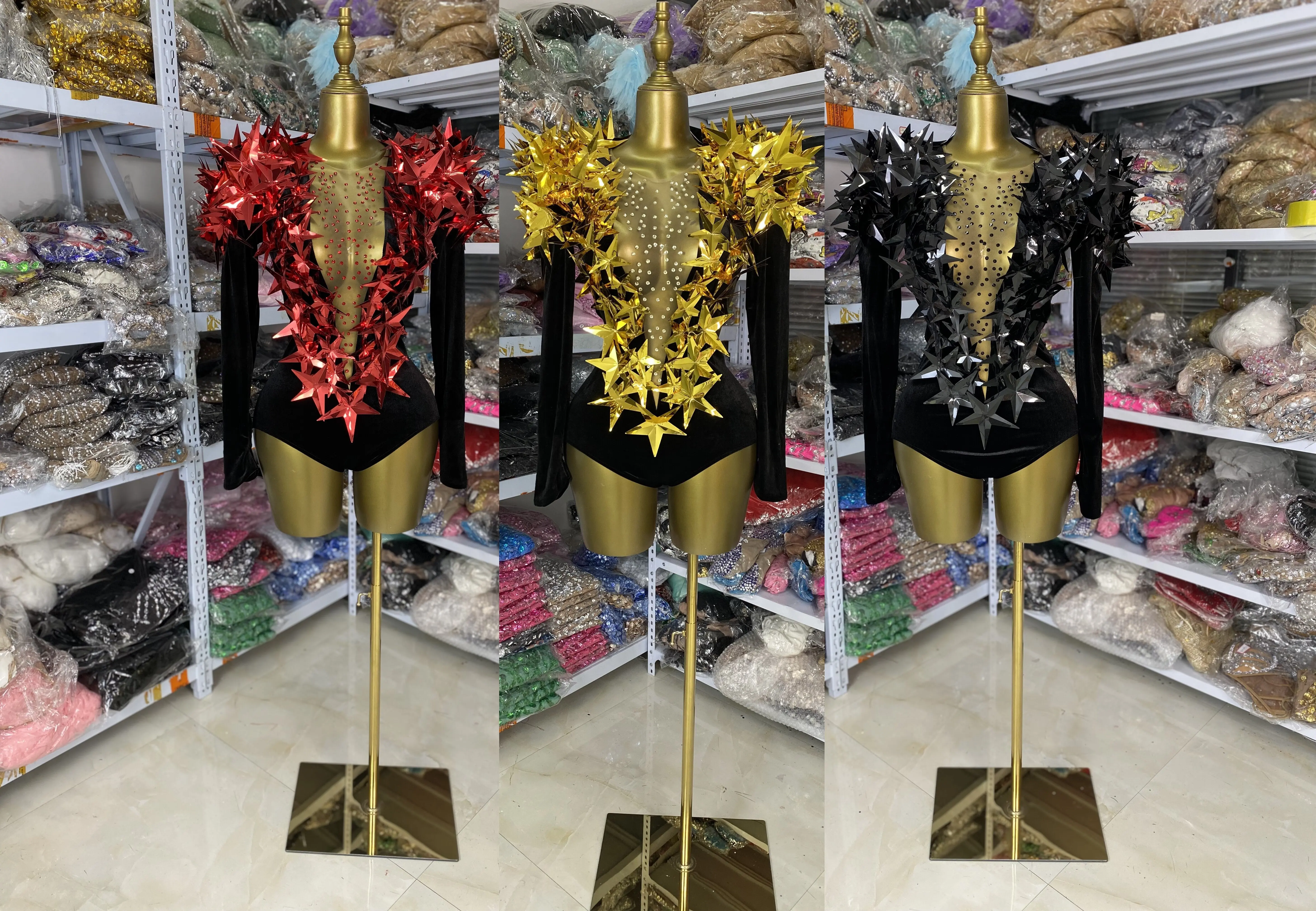 

Женские костюмы для выступлений, 3D звезды, стразы, боди с длинными рукавами, вечернее клубное вечернее платье для ночного бара, сценического трико, платье для фотосессии