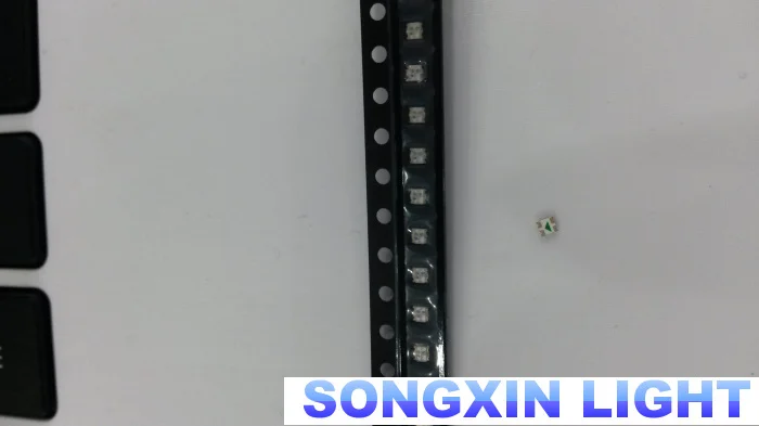 100PCS/Lot BGR SMD 0603 RGB Common Anode Led 0606 RGB LED Diode 4-Bin Size:1.6*1.6*0.55mm colorful Red/Green/Blue 1615