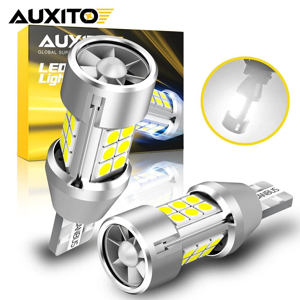 

AUXITO 2 шт. Canbus W16W T15 Светодиодные лампы 32 Вт 4000LM Супер яркие 18 шт. 3030SMD Светодиодные резервные лампы 921 912 T16 Светодиодные лампы без ошибок