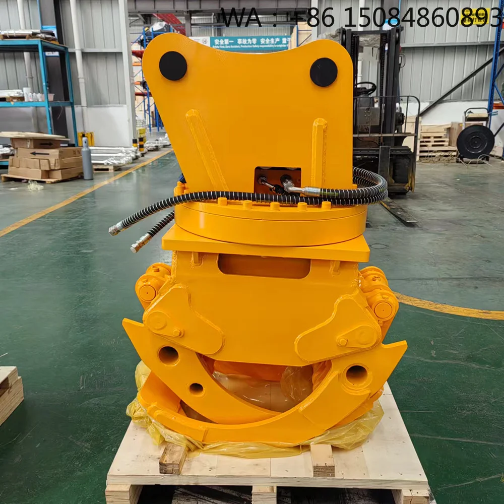 Multi Functional Excavator Wood Grapple With Chain Saw, Integrated Attachment For Tree Sawing & Log Grabbing