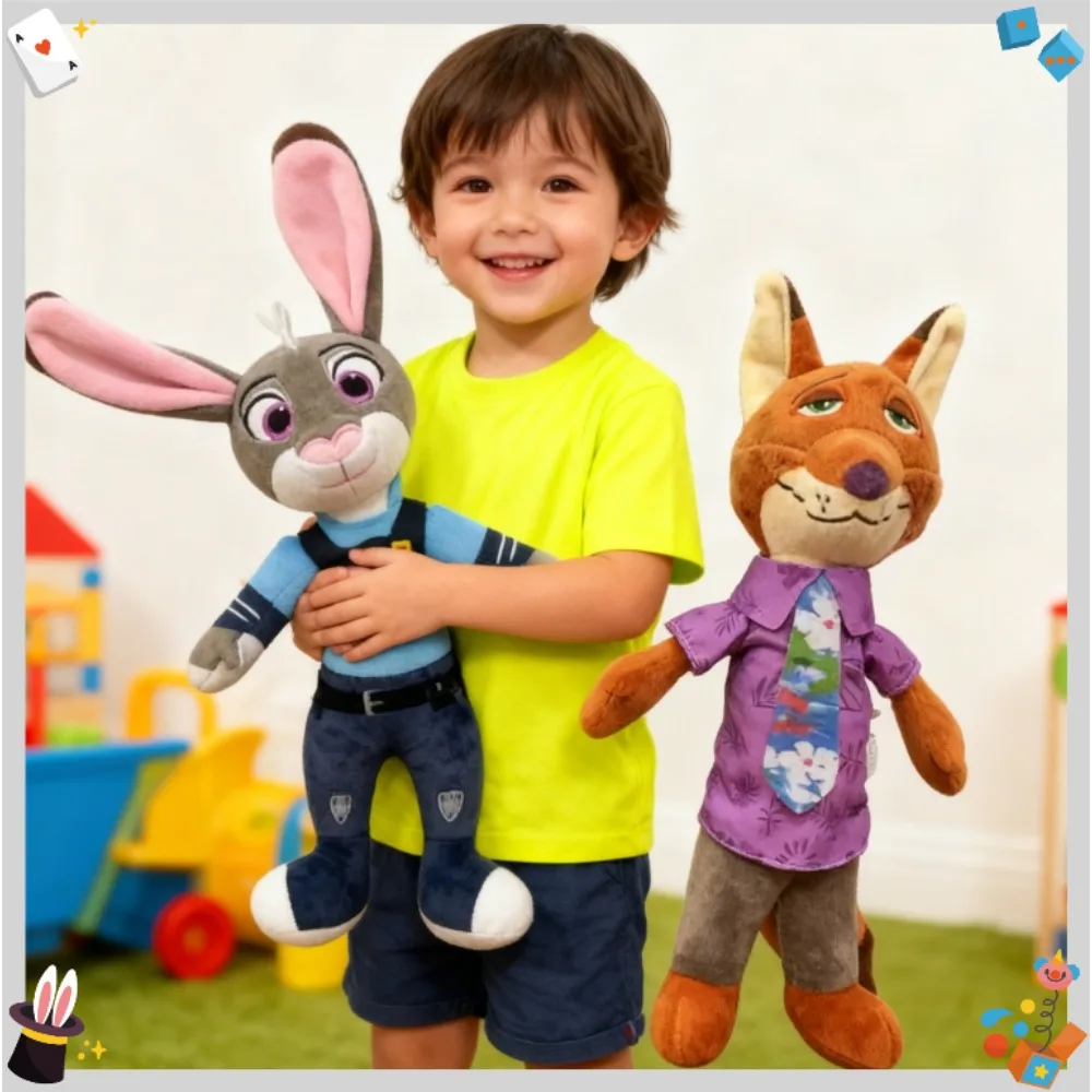 40Cm Kawaii Disney Zootopia Nick Wilde Judy Hopps Pluche Pop Speelgoed Anime Nieuwe Sofa Kamer Decoratie Kinderen Verjaardagscadeau