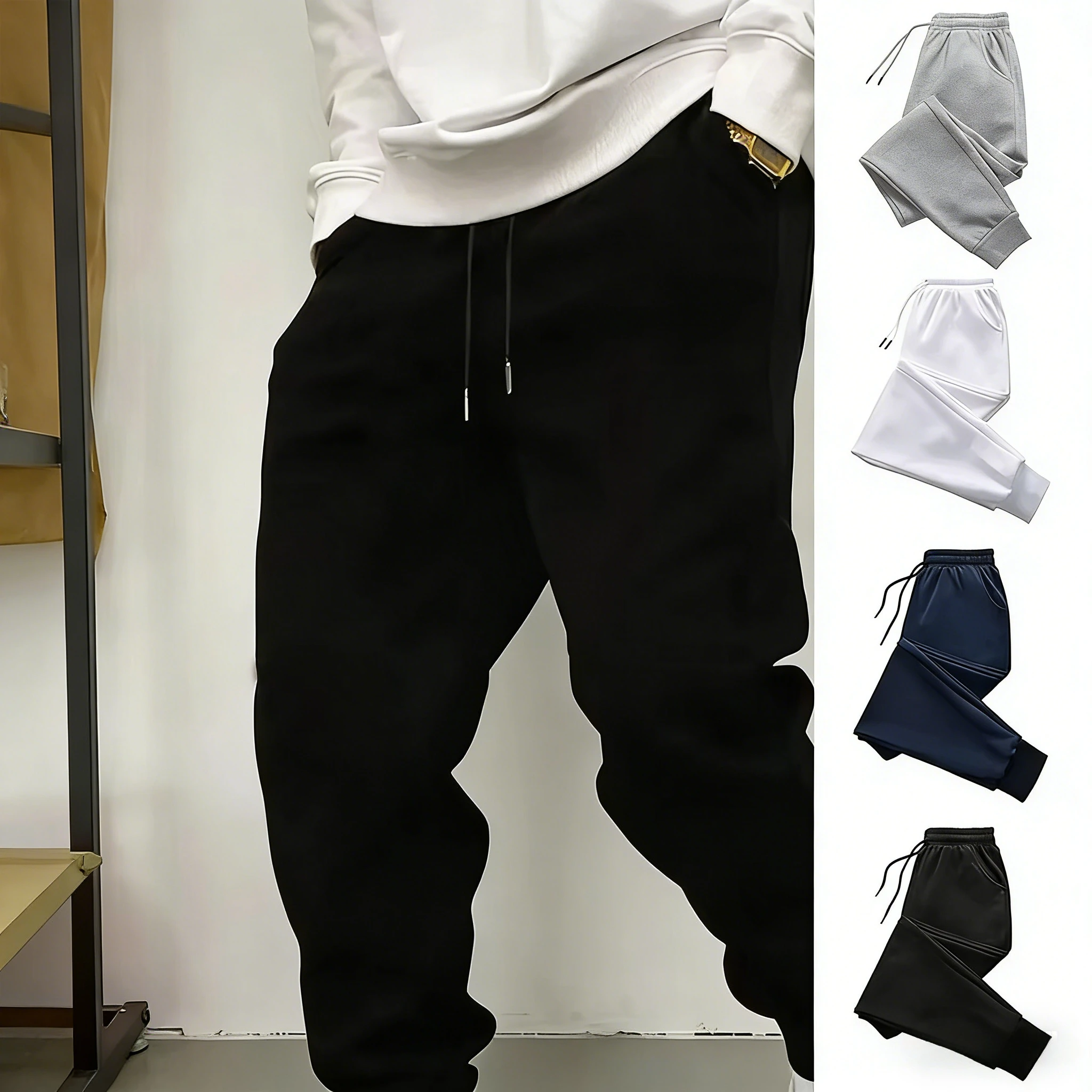 

2026 New Year's solid color men's sports pants hot selling casual pants outdoor sports jogging pants daily street men's pants