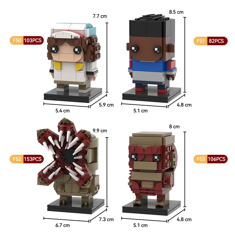 ตัวต่อ MOC ของเล่นฟิกเกอร์จากซีรีส์ Stranger Things โมเดลตัวละครสัตว์ประหลาด ประกอบเอง ของเล่นสำหรับเด็กและผู้ใหญ่ ของขวัญตัวต่อ ขนาดประมาณ 8 ซม.