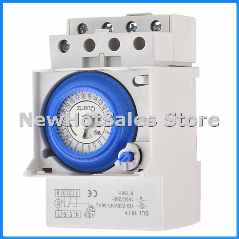 SUL181h Din Rail Analog Mechanical Timer Switch 30 Minutes Programmable AC110V-230V 24 Hours Timer Switch-A57M