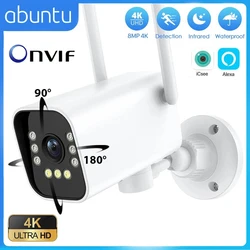 Caméra de surveillance extérieure PTZ IP WiFi HD 2MP/8MP/4K (ONVIF Bullet), dispositif de sécurité sans fil, étanche, avec suivi automatique