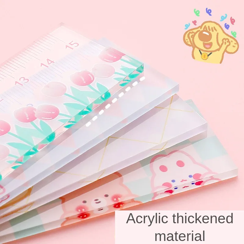 Acrylic Drawing Ruler Straight Edge Easy To Use High-quality Materials Innovative Design Accurate Measurement Artists Ruler 15cm