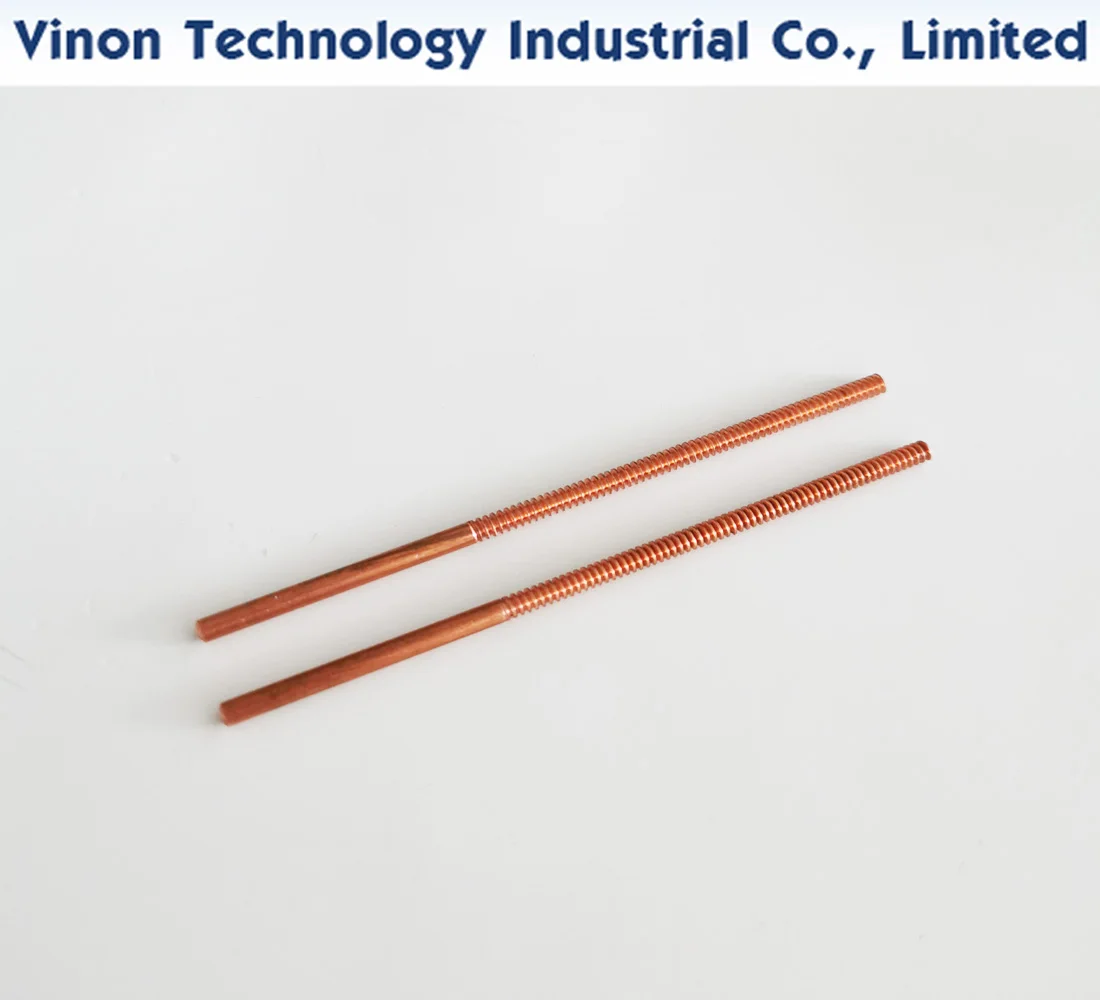 (5PCS Pack) UNC 5-40*50L*80Lmm edm Tapping Electrode. EDM Spark Electrode Copper and Copper Tungsten 5-40 UNC Thread