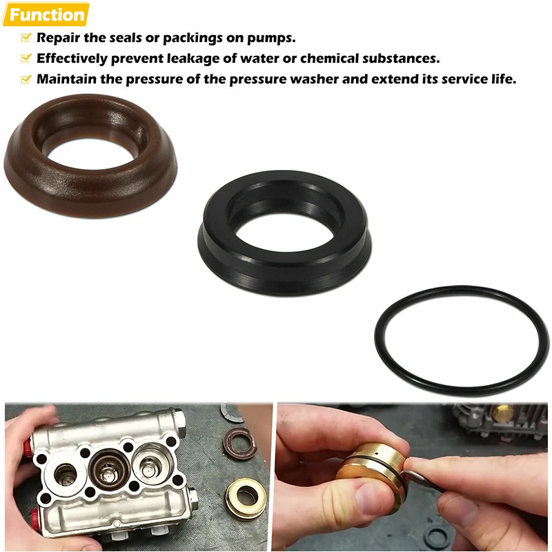 AR1857 Packing Kit 18mm XR Seal Repair Kit for Annovi Reverberi Pressure Washer Pump RK RKA RKV XRC XRA