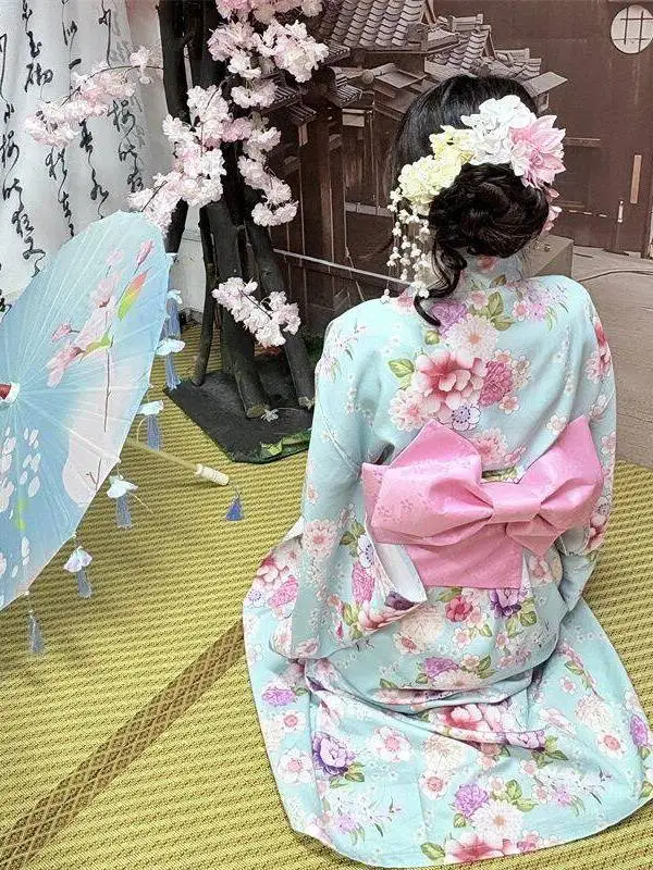 

Традиционное японское кимоно для фотосессий, модный халат для молодых женщин, полиэстер, эксклюзивно онлайн