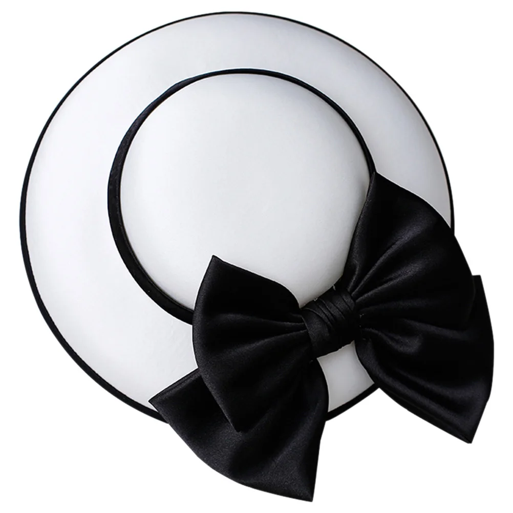 1 قطعة قبعة فرنسية بيضاء أنيقة فستان حفلة ريترو إكسسوار أنيق مأدبة الزفاف عطلة قبعة أنيقة على الموضة قبعة حفلات العشاء