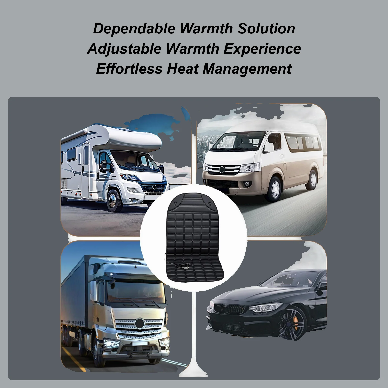 

Heated Car Seat Cover 12V Auto Winter Supplies Automotive Seat Warmer For Cars Trucks SUVs RVs Drivers Travelers Winter Driving