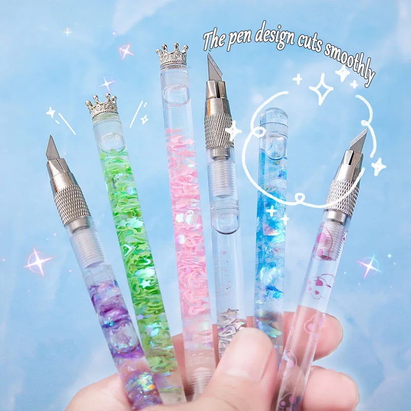 Ornamental Stone Pen Knife Express Unpacking Artifact Student Journal Knife Quicksand Art Knife Graver