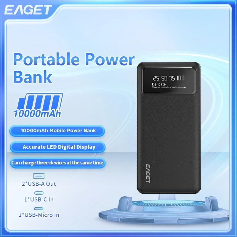 EP07 – Przegląd i ocena baterii zewnętrznej Eaget Power Bank 10000mAh z wyświetlaczem LED i latarką