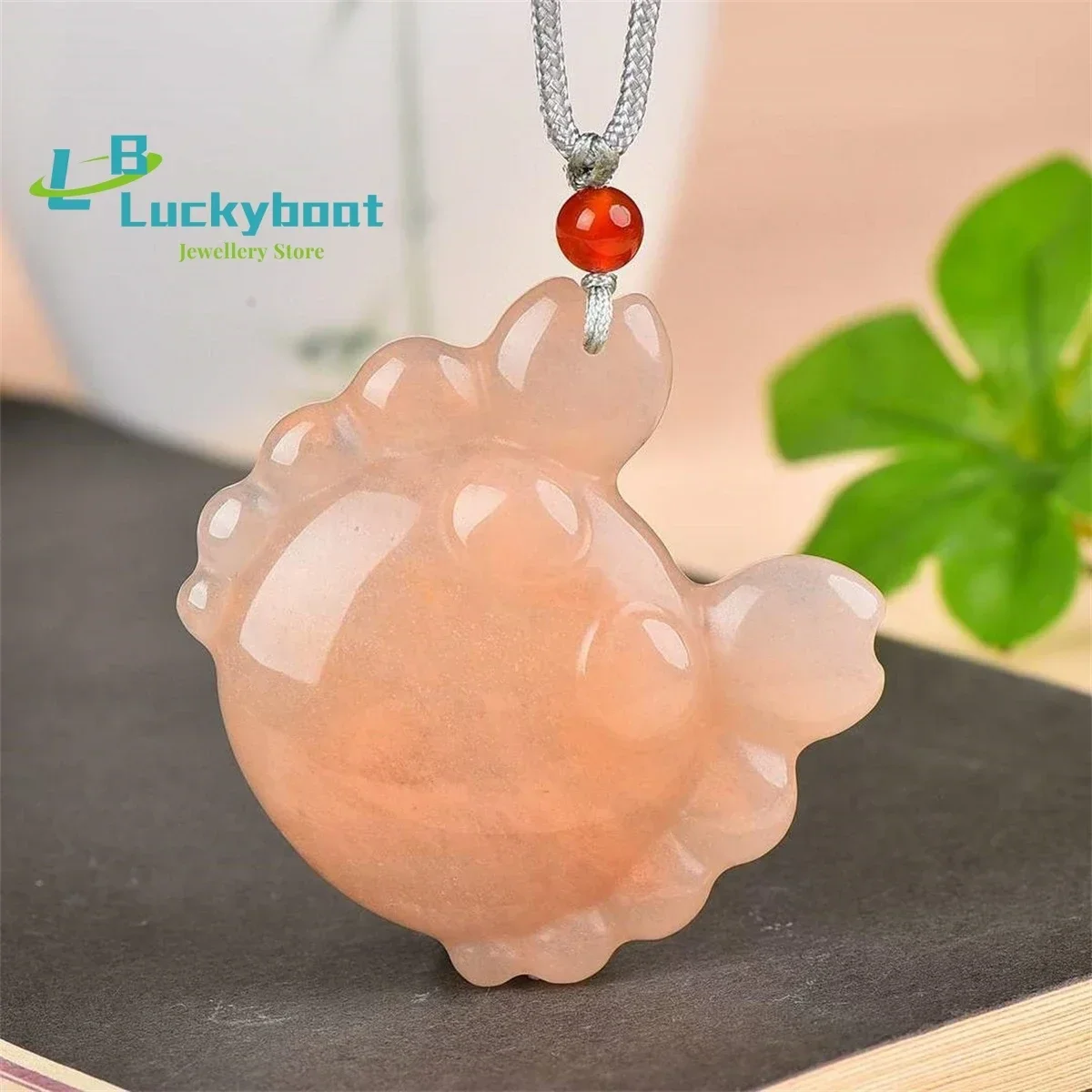 Natural Gold Silk Jade Octagonal Wealth Pendant Simple and Generous Personality Versatile Exquisite Men's and Women's Style