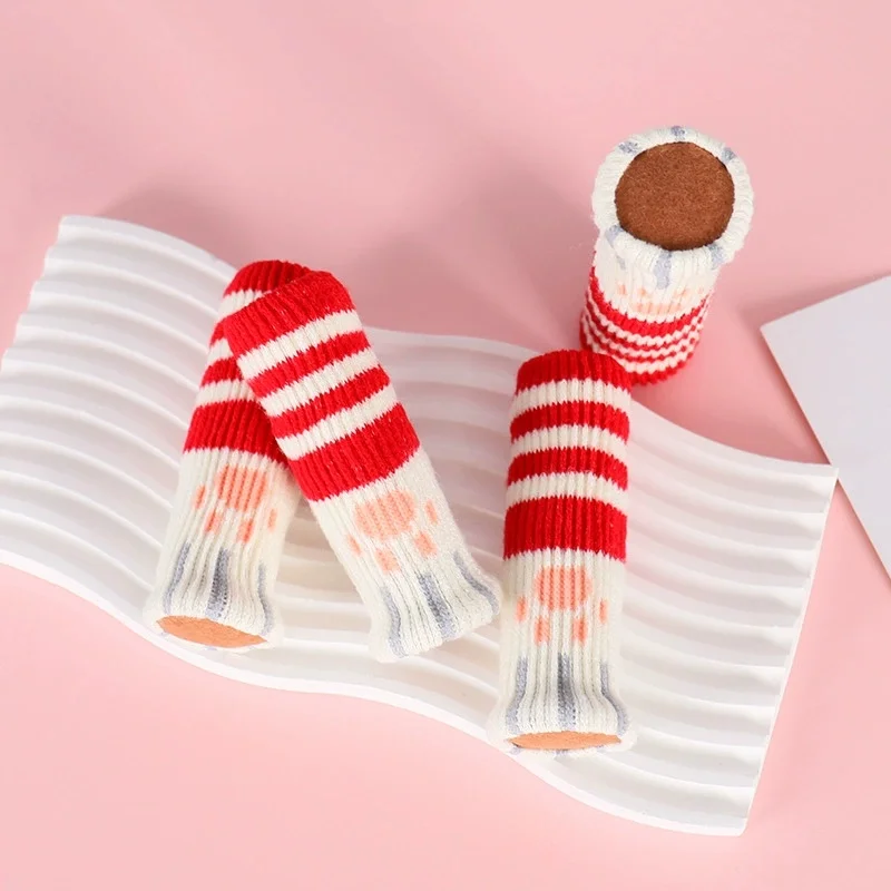 

Cat Scratch Cloth Furniture Leg Covers Wool Floor Protectors Thickened Wear-Resistant Non-Slip Mute Stool Chair Felt Foot Pads