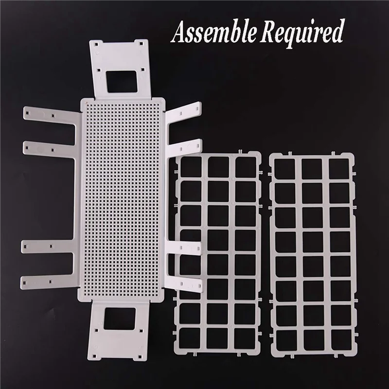 6Pcs Plastic Test Tube Rack 24 Holes Lab Test Tube Rack Holder For 25Mm Test Tubes, Detachable, White