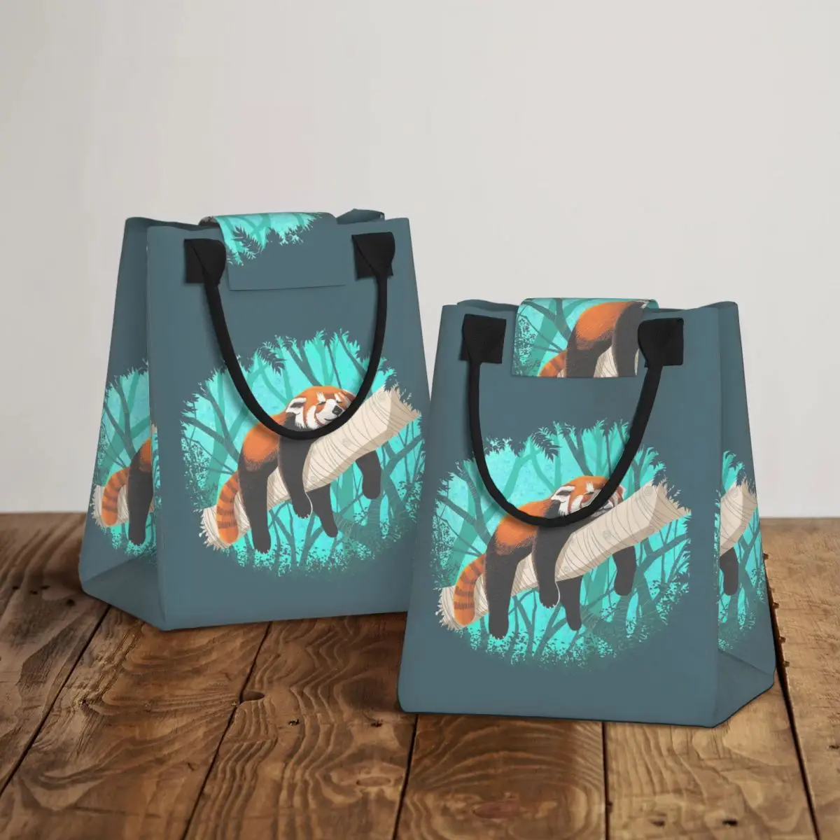 

Red Panda Animal Insulated Lunch Bag for Women Children Leakproof Food Boxes Thermal Lunch Box Tote