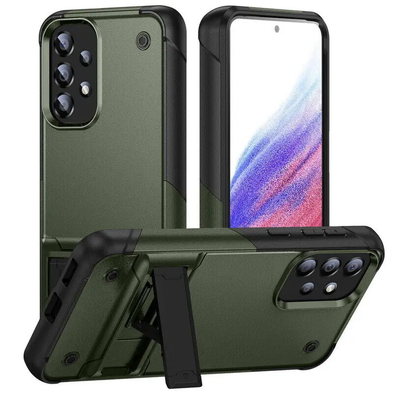 

Shockproof Holder Stand Armor Case For Samsung Galaxy S24 S23 Ultra S22 Plus S21 S20 FE A73 A33 A54 A52 A53 Bracket Back Cover