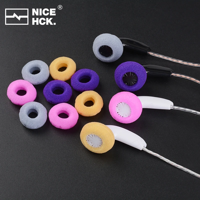 NICEHCK 12/24 Pairs Earbud Dedicated High Elastic Foam Earphone Covers Donut and Full Foam Cushion Soft Replace Sponge Ear Pads