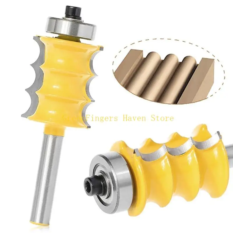 F68d colonna tripla perle/router modanatura a faccia bit -1/4 "gambo per lavorazione del legno