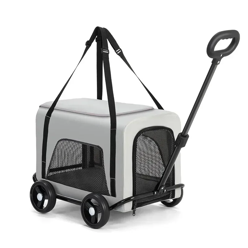 

Wholesale Lightweight 4-Wheel Pet Travel Trolley Detachable Dog Stroller Pet Carrier Bag for Cats and Dogs