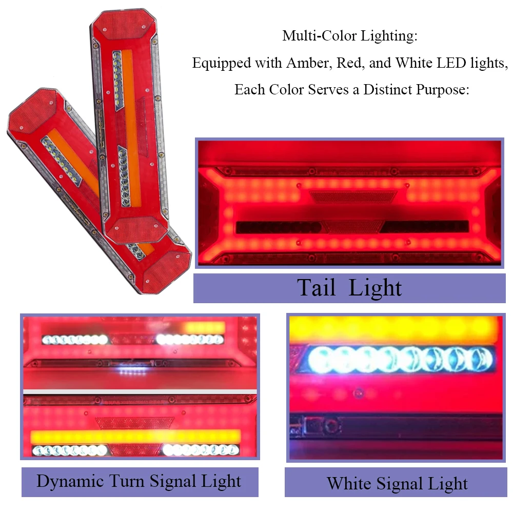 

24 В 2 шт. светодиодный задний фонарь, стоп-отражатель, задний фонарь, индикатор, сигнальная лампа для прицепов, грузовиков, фургонов, караванов