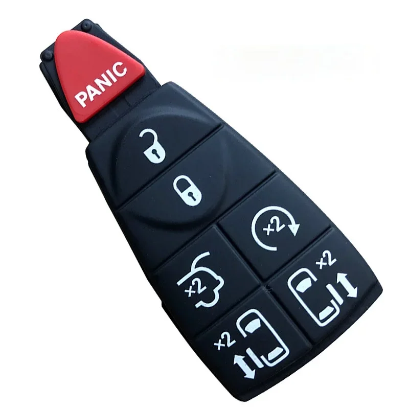 

New REPLACEMENT Rubber Key Button Pads Smart Remote Key Housing Fobik Case Button Keyless Entry Fob for Dodge For Chrysler