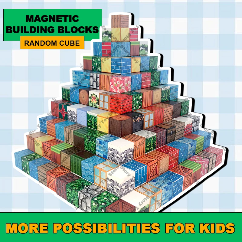 Magnetyczne klocki konstrukcyjne World Magnet Cube Model do składania, klocki DIY, zabawki edukacyjne STEM, sensoryczne zestawy do wczesnej edukacji dla dzieci