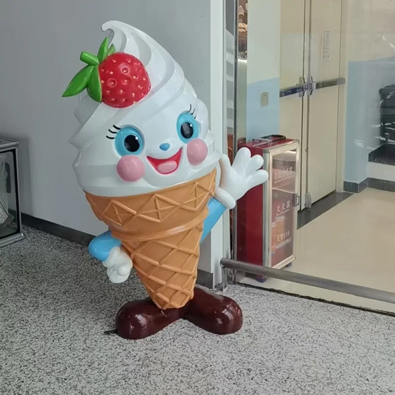 الدوبامين الآيس كريم متجر الحلوى مدخل الصرف الآيس كريم النحت زخرفة موجة مضيئة ترحيب نموذج الآيس كريم #6
