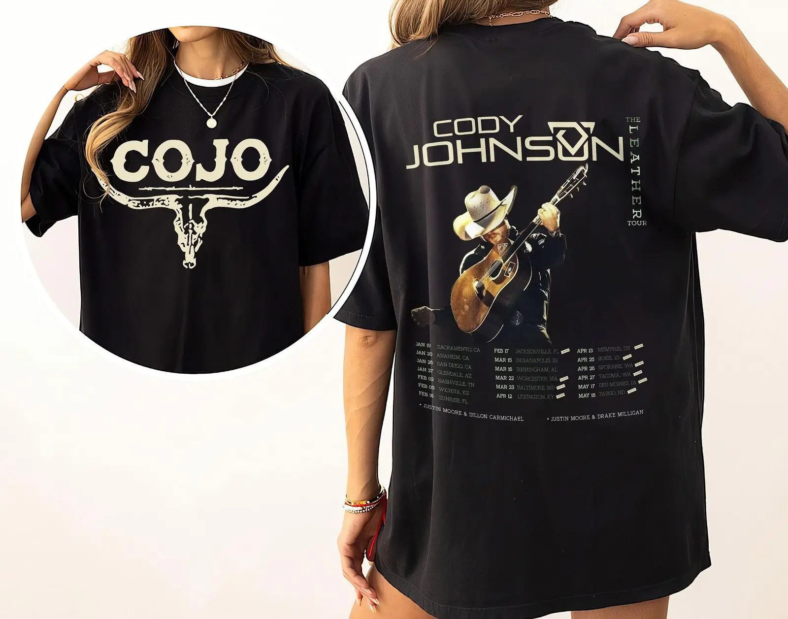 y Johnson Tour 2024 Shirt Country Music Cojo Unisex Shirt y Johnson Conc