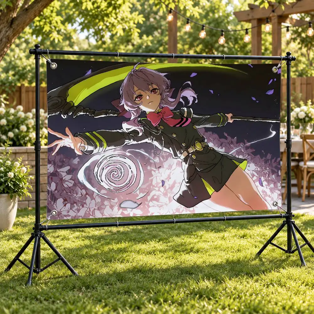 Seraph Of The End Aesthetic Wall Tapestry Flag Printed Wall Hanging Living Room Party Outdoor Decor