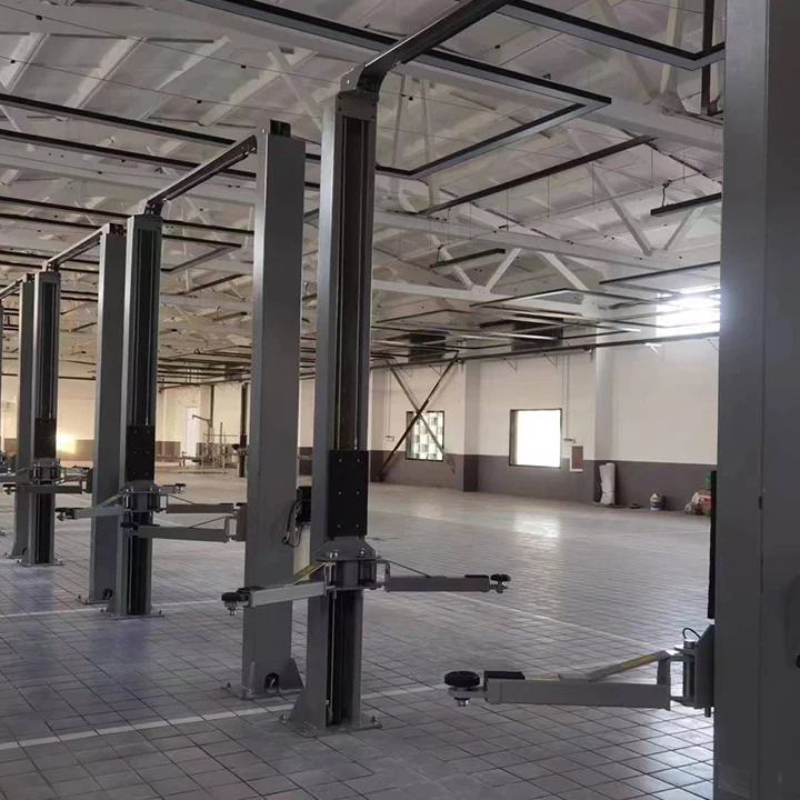 DELILAI DL--4.0LM Double Cylinder Hydraulic Two Post Car Lift With 12 Months Warranty Made In China For Home Garage