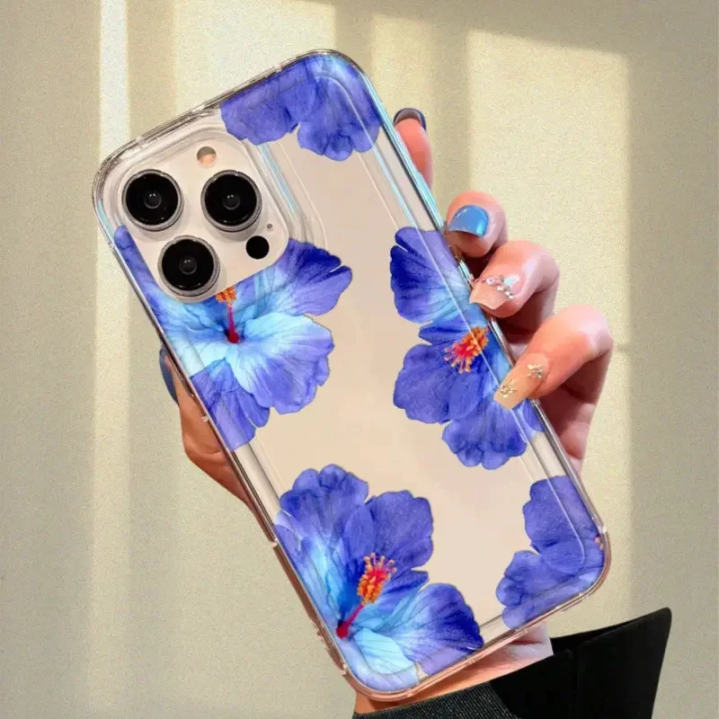 油絵  スマホケース【青と紫薔薇】iPhone8Plus/iPhone7Plus 油絵 スマホケース【青と紫薔薇】iPhone8Plus/iPhone7Plus 油絵