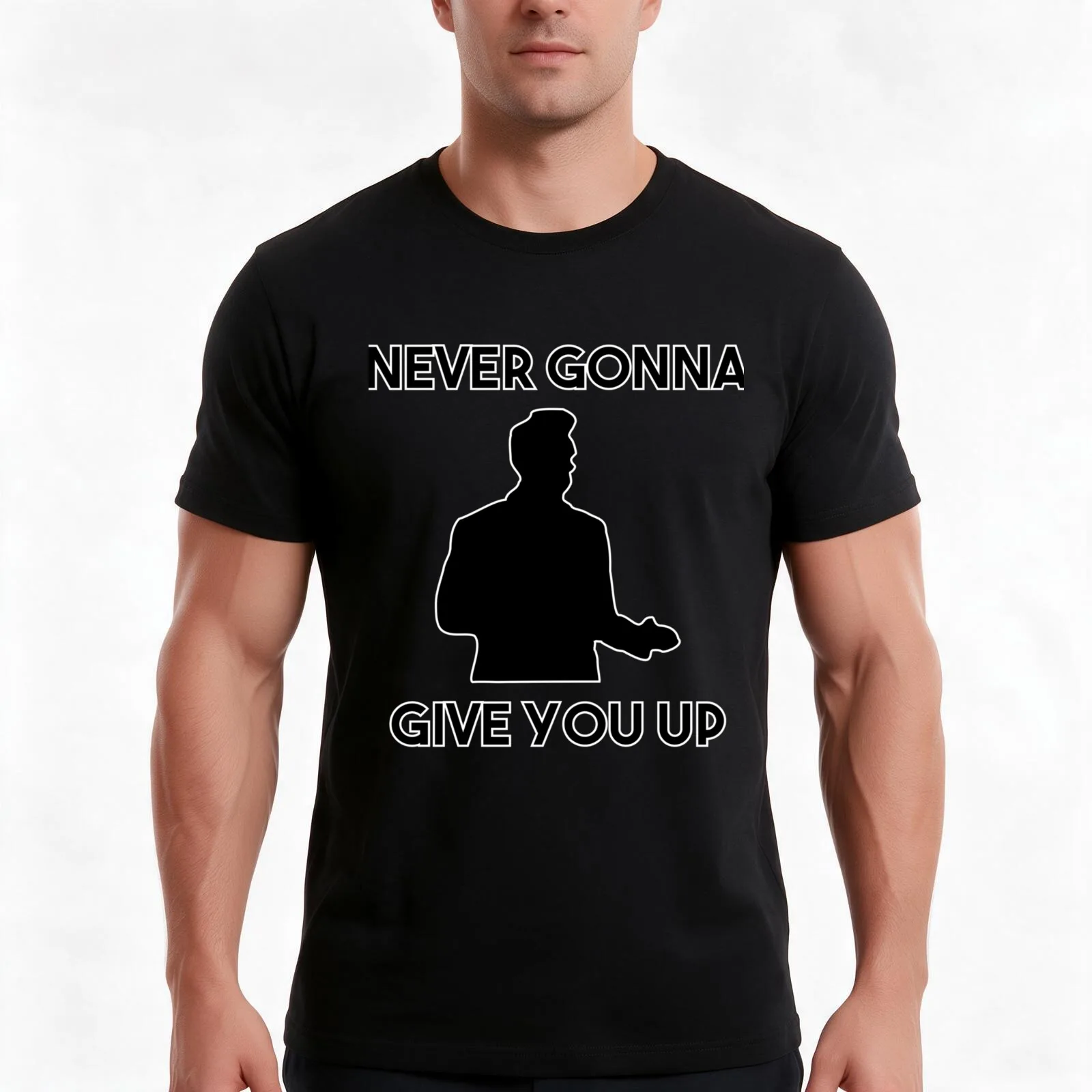 Rick Astley - Never gonna give you up T-Shirt, Summer Casual Cotton Tee, Oversized Streetwear Tops, Vintage Graphic Print